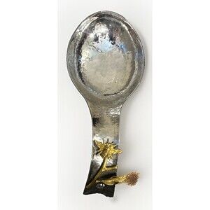 Silver Gold Bee Leaf Ginko Spoon Rest Kitchen Decor